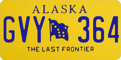 AK license plate GVY364