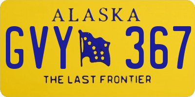 AK license plate GVY367