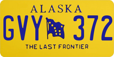 AK license plate GVY372