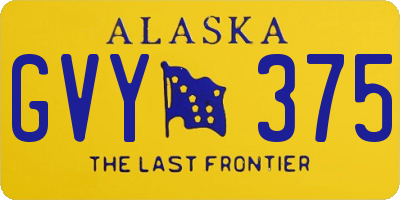 AK license plate GVY375