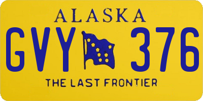 AK license plate GVY376