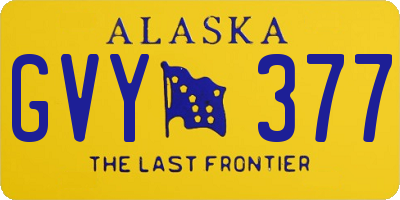 AK license plate GVY377