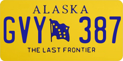 AK license plate GVY387