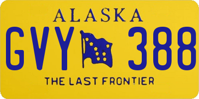 AK license plate GVY388