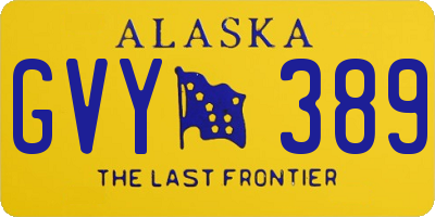 AK license plate GVY389