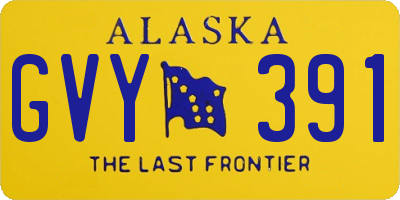 AK license plate GVY391