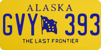 AK license plate GVY393