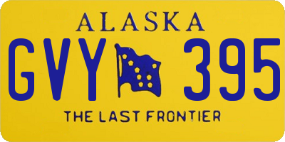 AK license plate GVY395