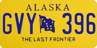 AK license plate GVY396