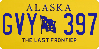 AK license plate GVY397