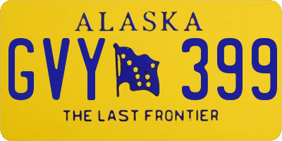 AK license plate GVY399