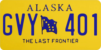 AK license plate GVY401