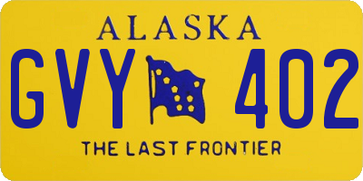 AK license plate GVY402