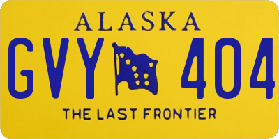 AK license plate GVY404