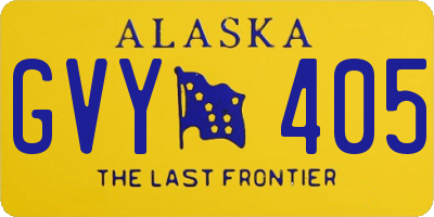 AK license plate GVY405