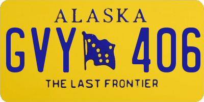 AK license plate GVY406