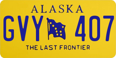 AK license plate GVY407
