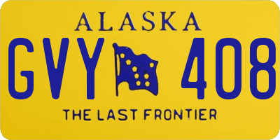 AK license plate GVY408