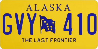 AK license plate GVY410