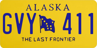 AK license plate GVY411