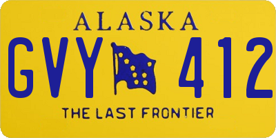 AK license plate GVY412