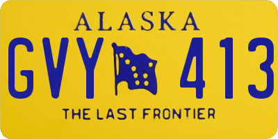 AK license plate GVY413