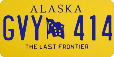 AK license plate GVY414