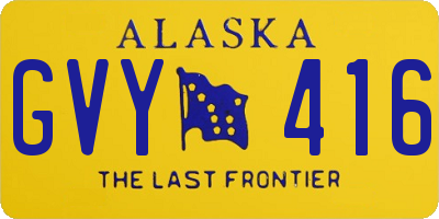 AK license plate GVY416