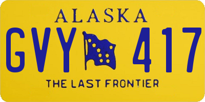 AK license plate GVY417