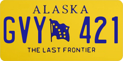 AK license plate GVY421