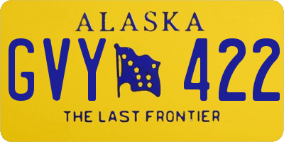 AK license plate GVY422