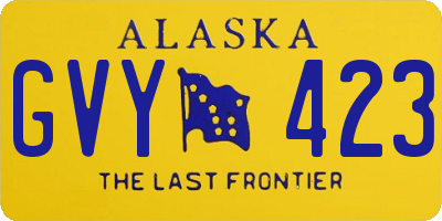 AK license plate GVY423