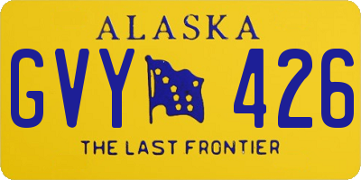 AK license plate GVY426