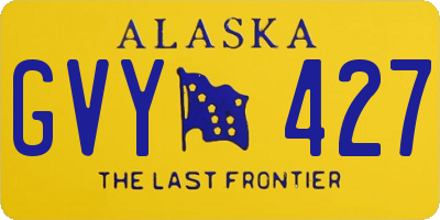 AK license plate GVY427