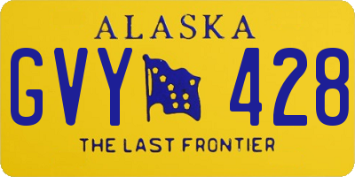 AK license plate GVY428