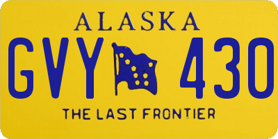 AK license plate GVY430