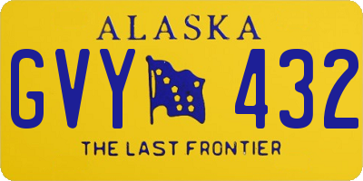 AK license plate GVY432