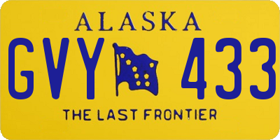 AK license plate GVY433