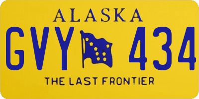 AK license plate GVY434