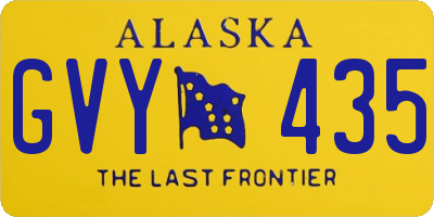 AK license plate GVY435