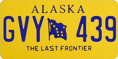 AK license plate GVY439