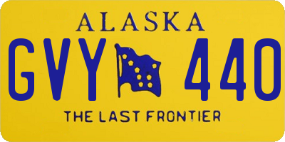 AK license plate GVY440