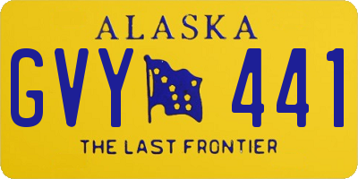 AK license plate GVY441