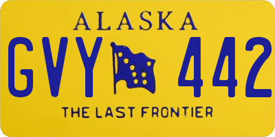 AK license plate GVY442