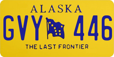 AK license plate GVY446