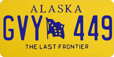 AK license plate GVY449