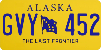 AK license plate GVY452