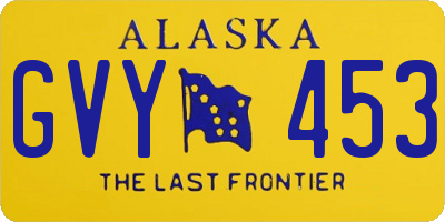 AK license plate GVY453