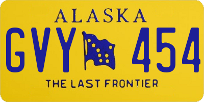 AK license plate GVY454