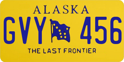 AK license plate GVY456